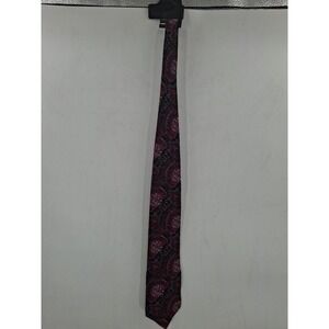 Vintage Christian‎ Dior Silk Tie Paisley Red Blue Black Designer USA Woven